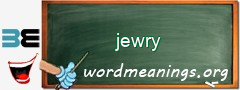 WordMeaning blackboard for jewry